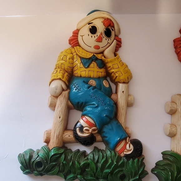 Raggedy Ann and Andy vintage 1977. Wall deco. By Bob Merrill. - Picture 2 of 10